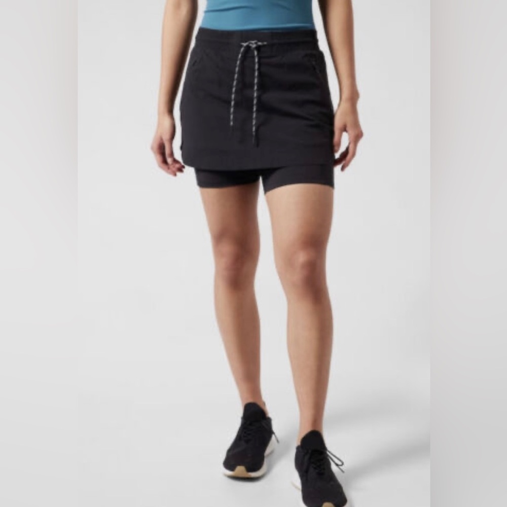 Athleta Black Trekkie Skort Athletic Skirt
